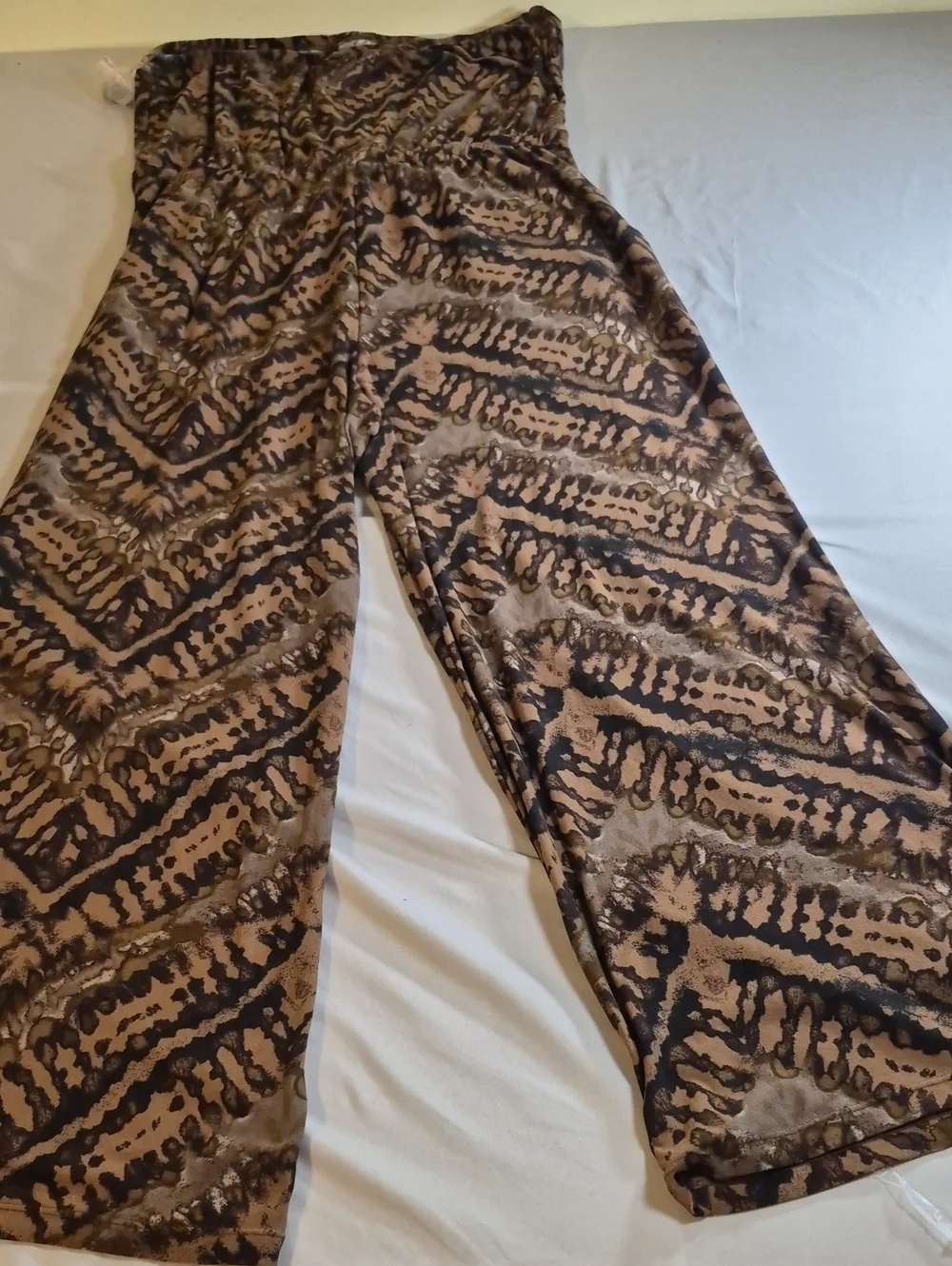 Womens No Boundaries Animal Print Wide Leg Jumpsuit